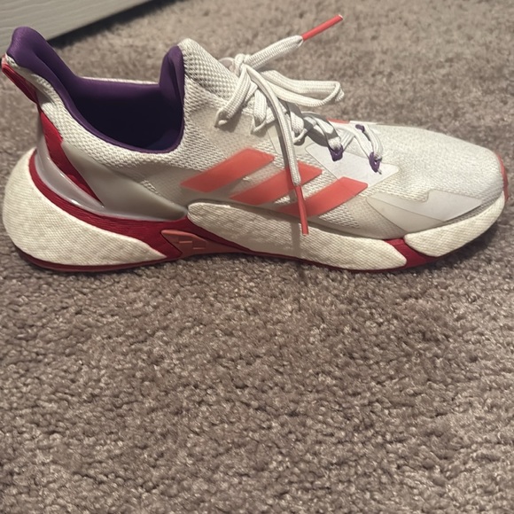 Adidas White and Red Athletic Shoes - Picture 2 of 5